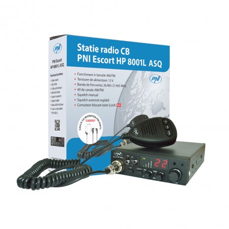Statie radio CB PNI Escort HP 8001L ASQ include casti microfon HS81L