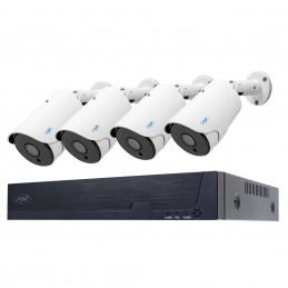 Kit supraveghere video PNI House IPMAX POE Five, NVR cu 4 porturi POE, ONVIF si 4 camere cu IP 5MP, de exterior